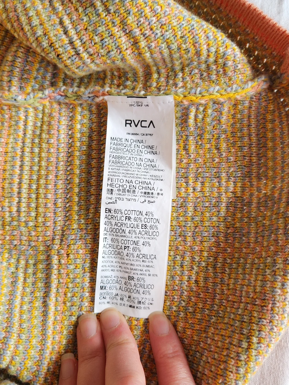RVCA Squared Multicoloured Sleeveless Sweater Dress - Picture 9 of 12